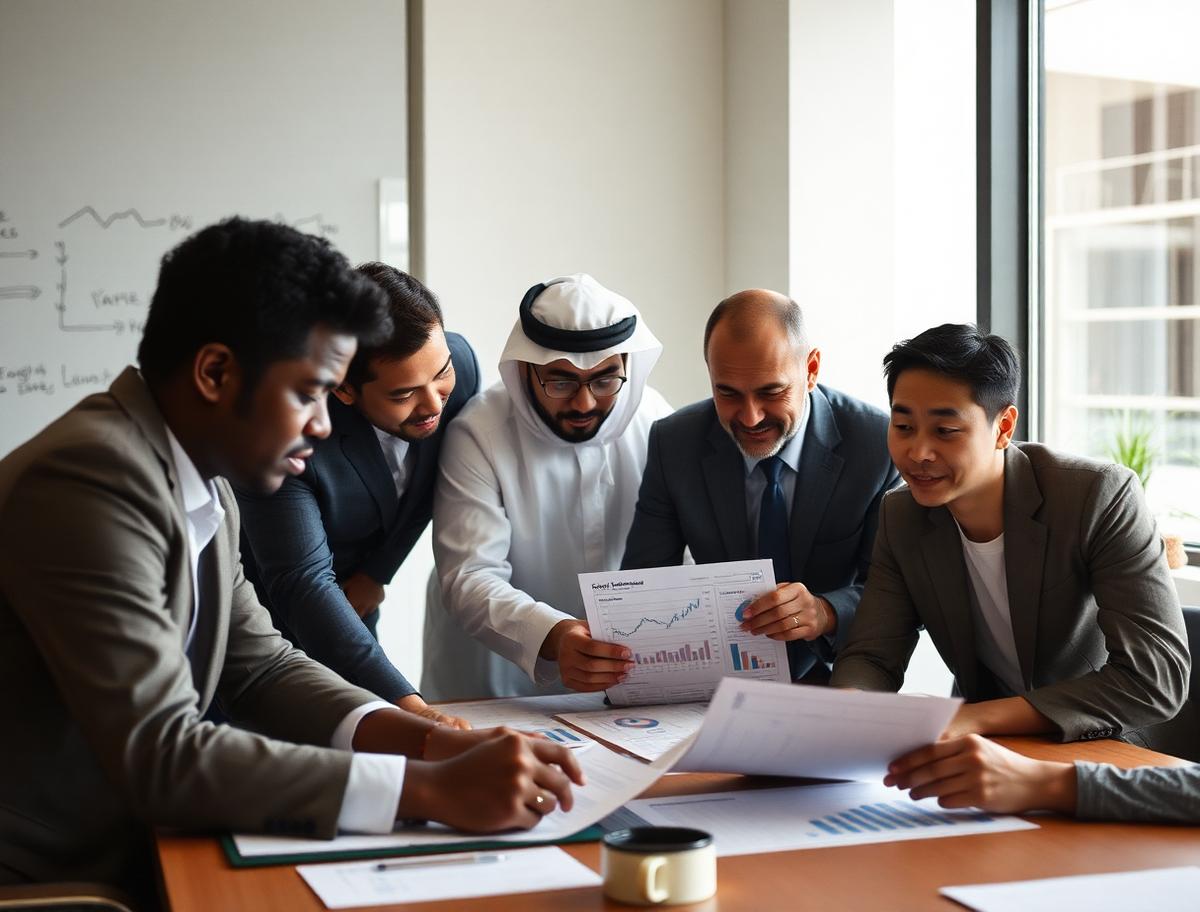 Finance executive reviewing performance dashboards